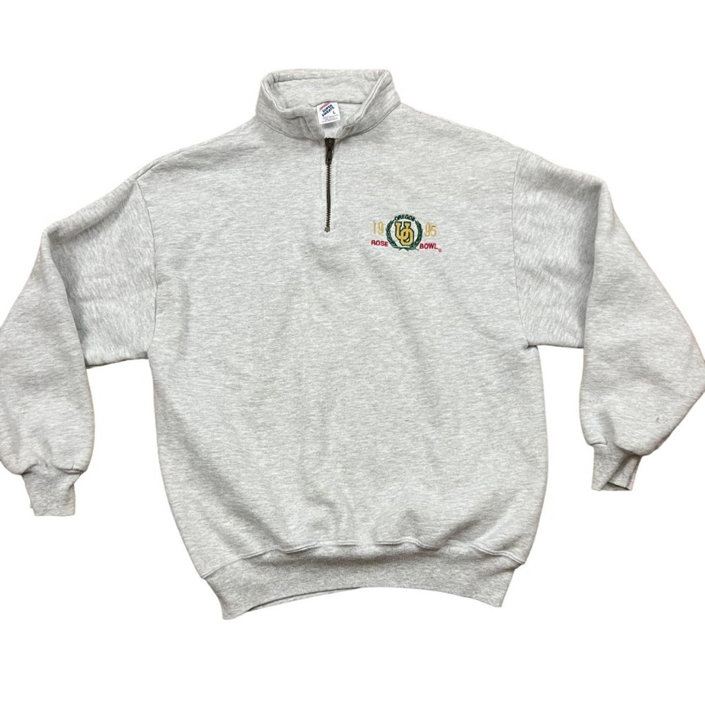 Vintage Jerzees Oregon Ducks Zip Pullover